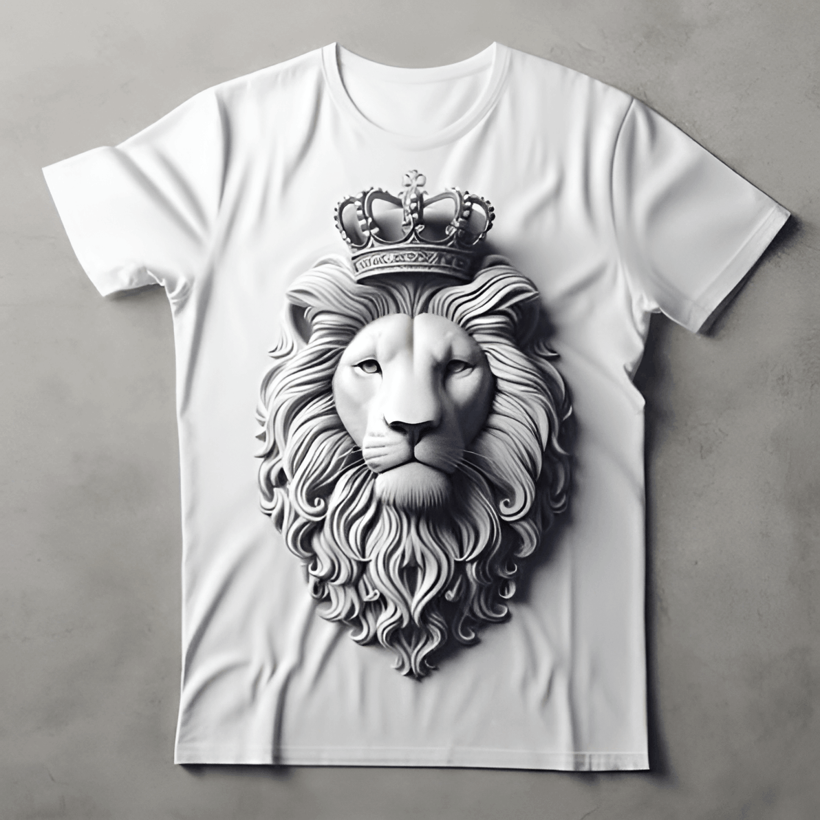 Born to Rule White Crown Lion T-Shirt