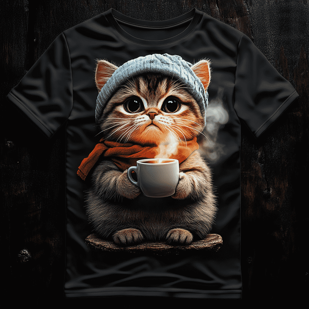 Coffee Break Cat Tee