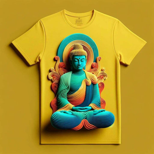 Yellow Zen Buddha Serenity T-Shirt