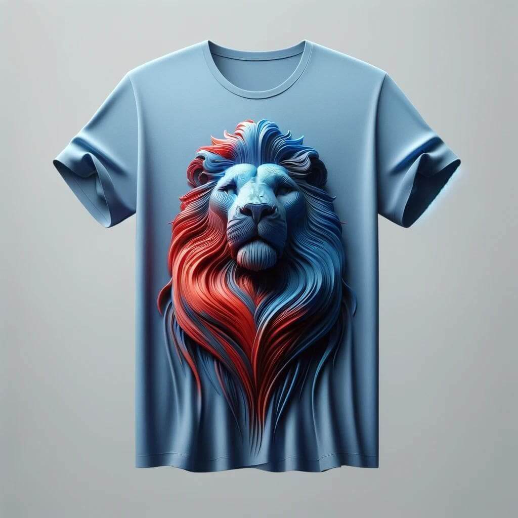 Blue Enchanted Lion Roar T-Shirt
