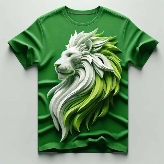 Abstract Fire Lion 3D T-Shirt