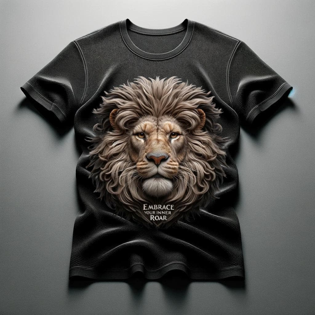 Black Lion Roar T-Shirt – Be Fearless