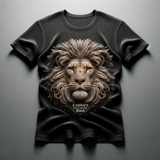 Black Lion Roar T-Shirt – Be Fearless