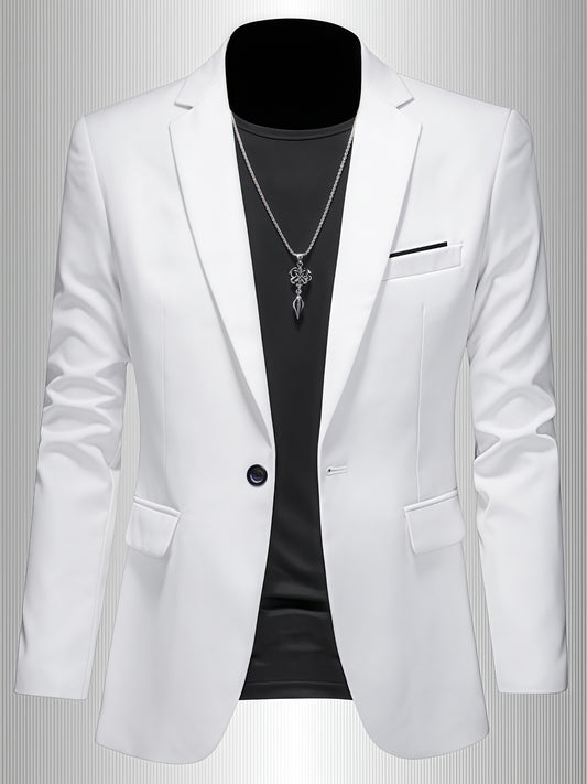 2025 New Men'S Casual Suit Jacket, Slim Fit Stylish Blazer, Trendy And Cool Single Piece Suit Coat
