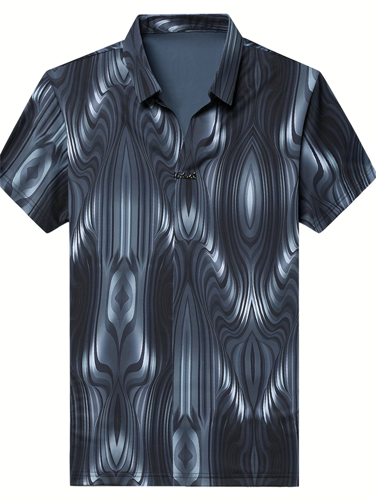 [Summer Polo Shirt] Stylish Summer Men's Short-Sleeve Polo Shirt | Vibrant Patterns, Casual Half-Buttoned Top | Perfect for Everyday Wear, Father's Day Gift for Dads, Husbands, Boyfriends