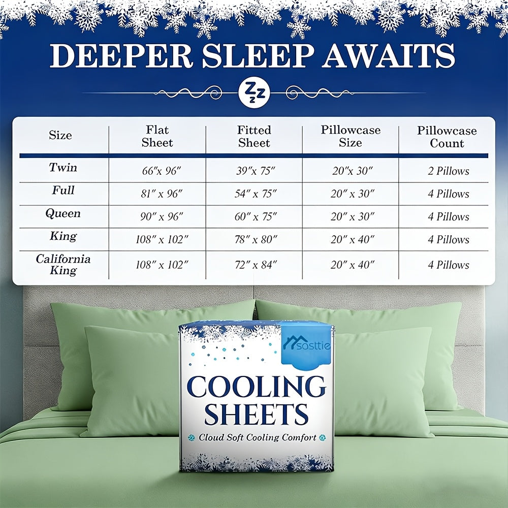 4/6pcs Bamboo Bed Sheet Set - Cooling, Wrinkle & Shrink Resistant - Y Soft-Hotel Quality Bedding - Breathable Bamboo Fabric -16" Deep Pocket - Bamboo Sheets Queen Size - Hot Sleepers - All Size - Best Gifts - Sleep Essentials | Sheets