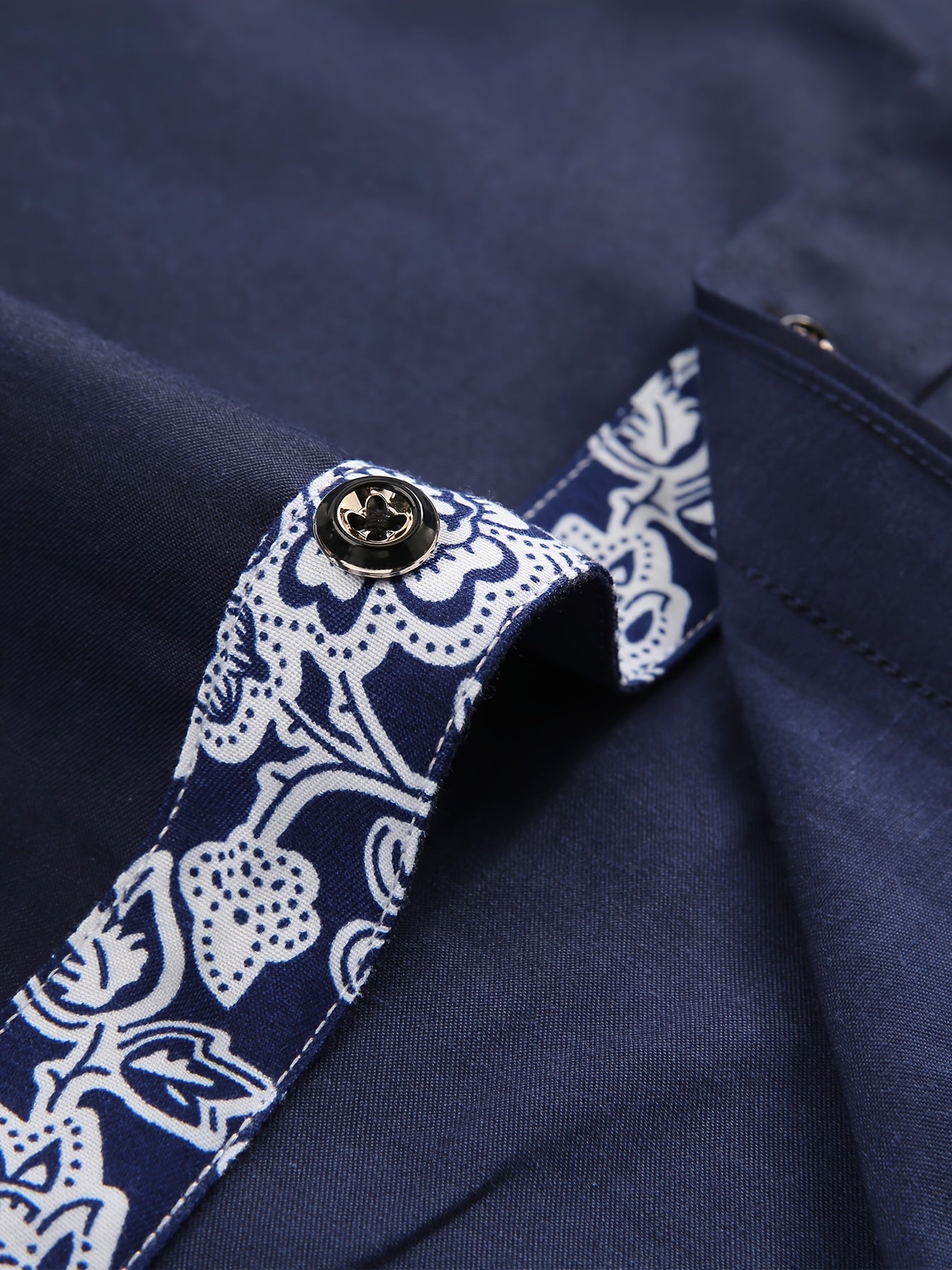 A High-Quality Long-Sleeve Dress Shirt with And Porcelain Buttons, a Gift for Dad