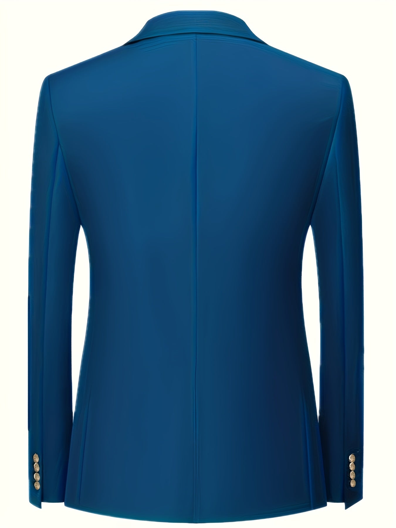 2024 Fashion New Men's Leisure Boutique Business Slim Solid Color Elastic Fabric Double Slit Evening Dress Formal Suit Coat Pants Two Piece Set Double Breasted Suit Jacket Trousers 2pcs Suits