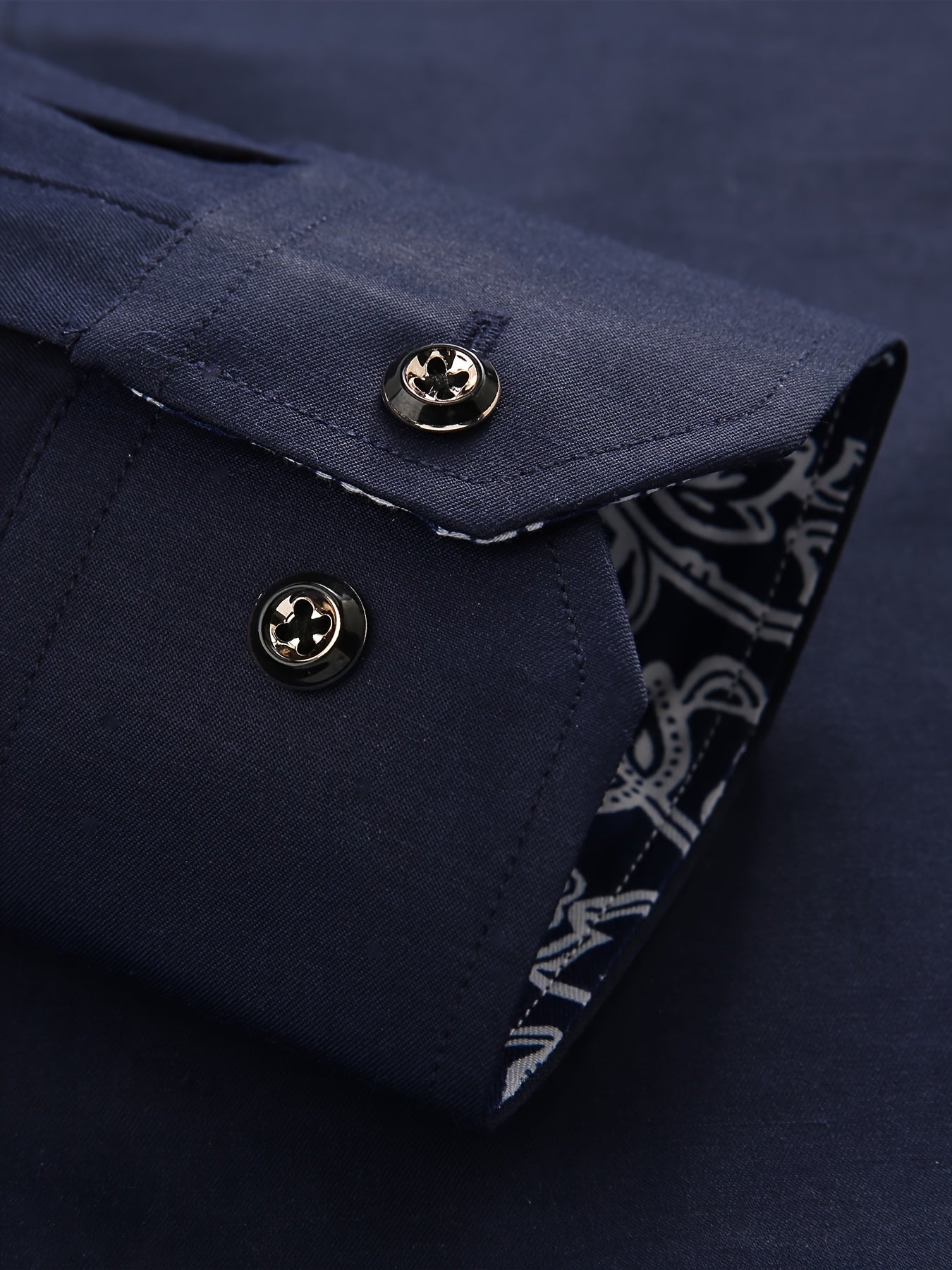 A High-Quality Long-Sleeve Dress Shirt with And Porcelain Buttons, a Gift for Dad