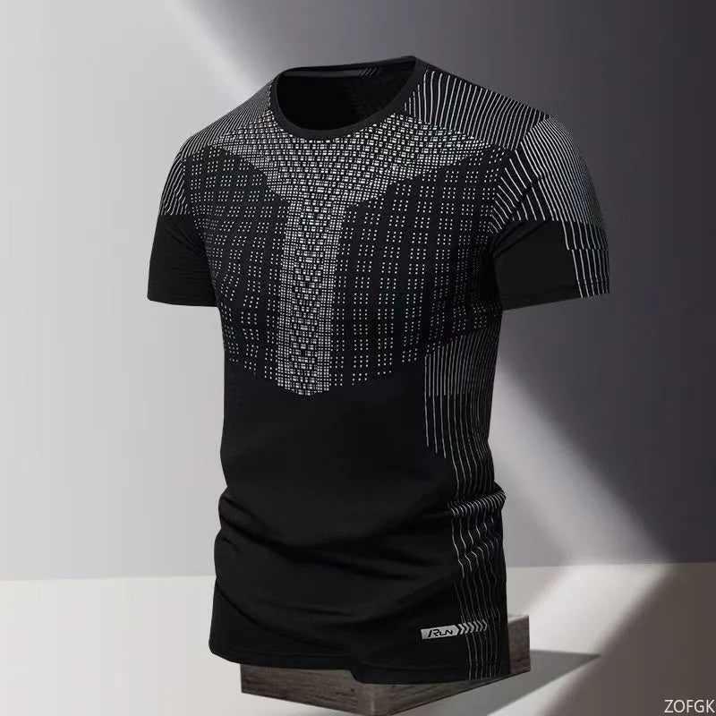 Summer Quick Drying Clothes 3D Printed Men's T-shirt, Oversized Loose Round Neck Short Sleeved Shirt