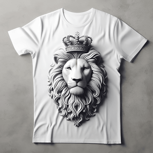 Born to Rule White Crown Lion T-Shirt