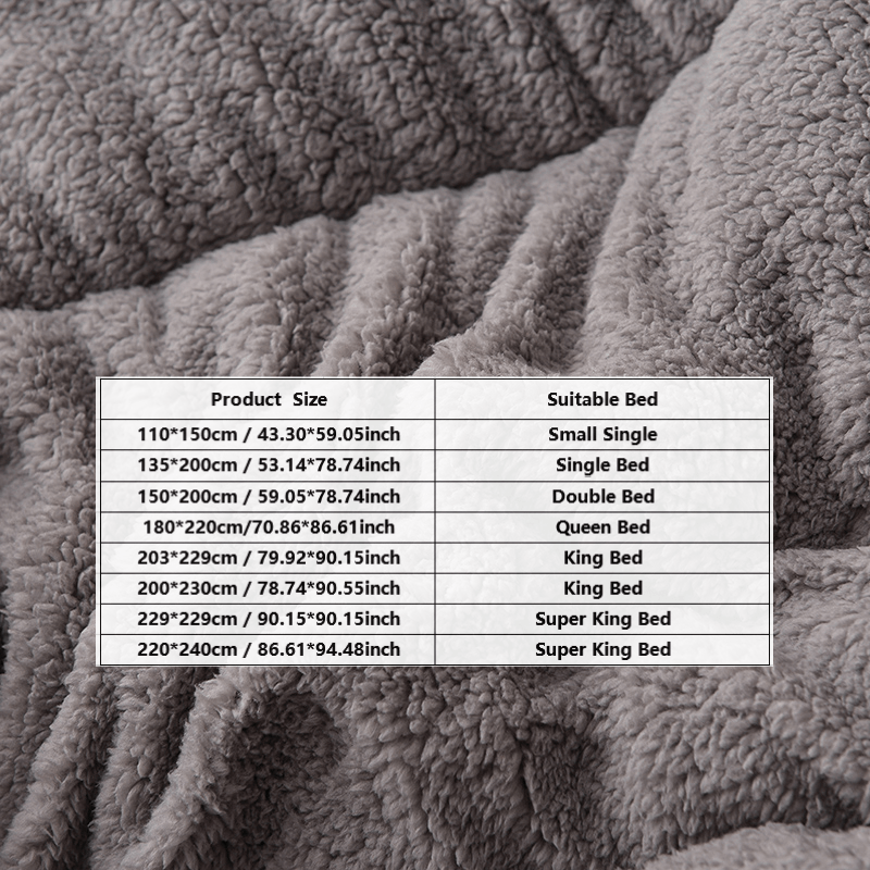 1pc Thick Plush Winter Quilt - Ultra Soft & Extra Warm Milk Fleece Comforter with Reverse, Quilted Craft for All-Season Warmth & Comfort, Machine Washable Bedding for Bedroom, Dorm & Guest Room.