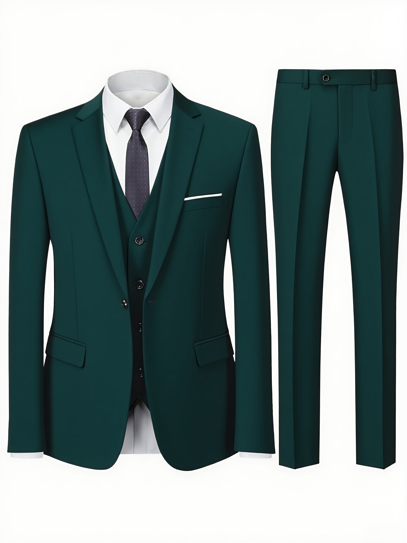 Two-Piece Men'S Suit Set, Including a Jacket And Trousers, Ideal for Groomsmen And Business Occasions. Stylish And Sophisticated, Perfect for Weddings, Corporate Events, And Parties. Complete Men'S Dress Suits, High-Quality Options Available