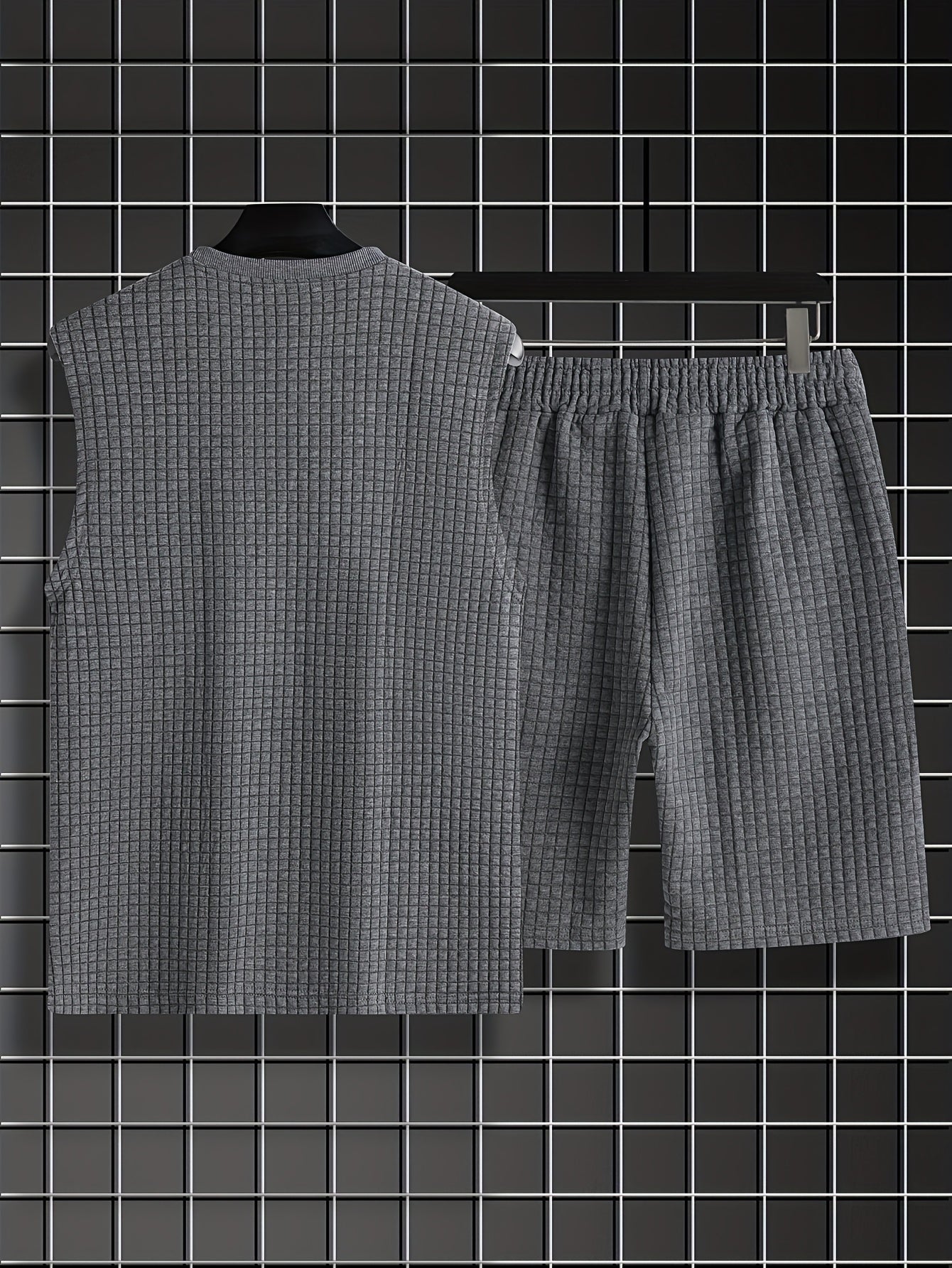 Summer Men'S Fashion Casual Suit Sleeveless Vest + Shorts Two-Piece Suit