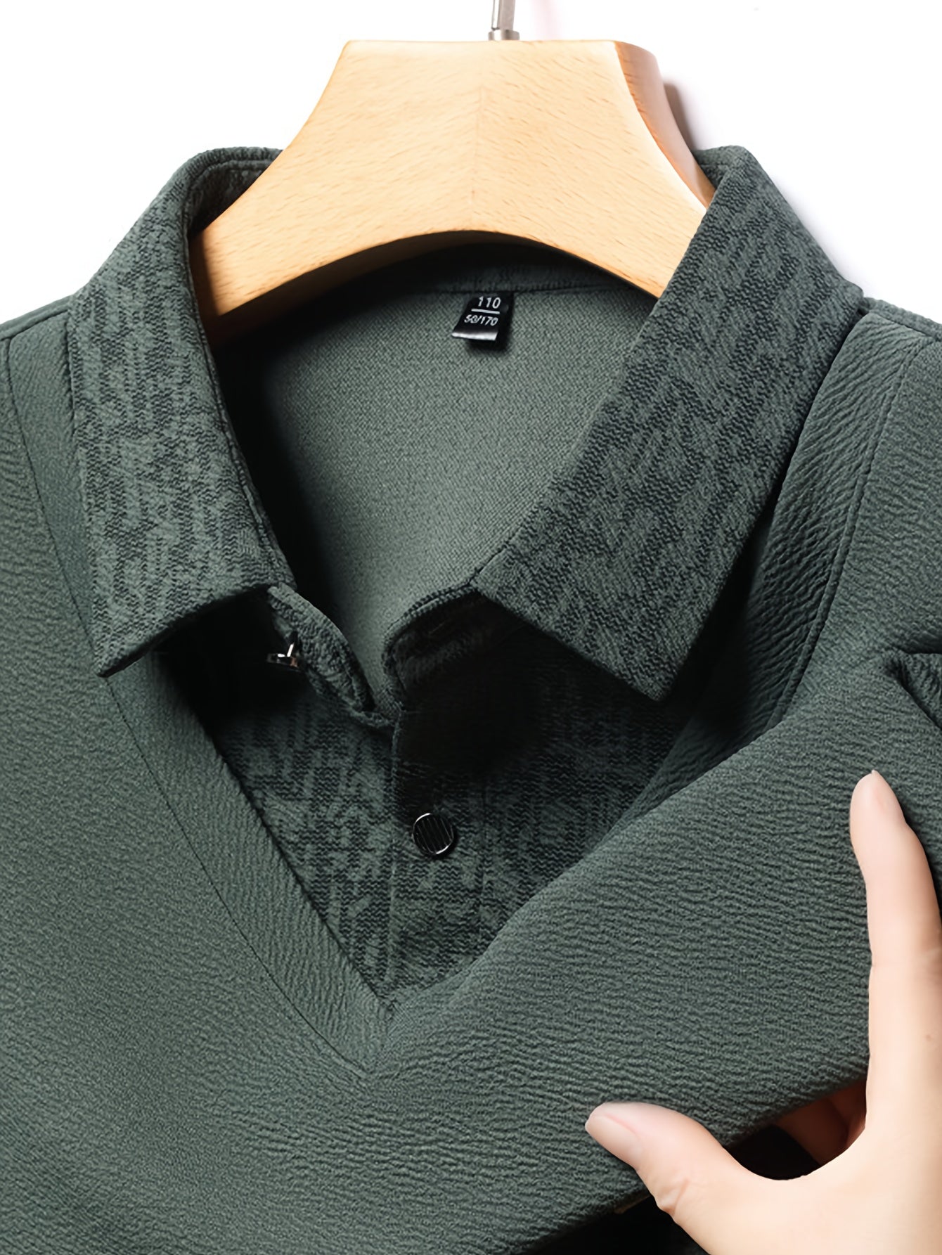 [Golf Collar T-Shirt] Men's Long Sleeve Golf Collar T-Shirt - Spring/Summer Casual Fashion Elegant High-End Comfortable Skin-Friendly Business Minimalist Style Textured Fabric