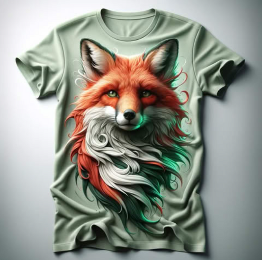 Light Green Fox T-Shirt – Sharp & Bold