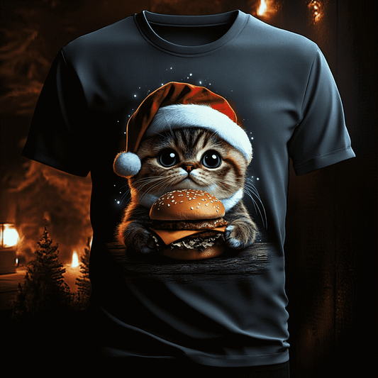 Christmas Kitty Burger Delight Tee