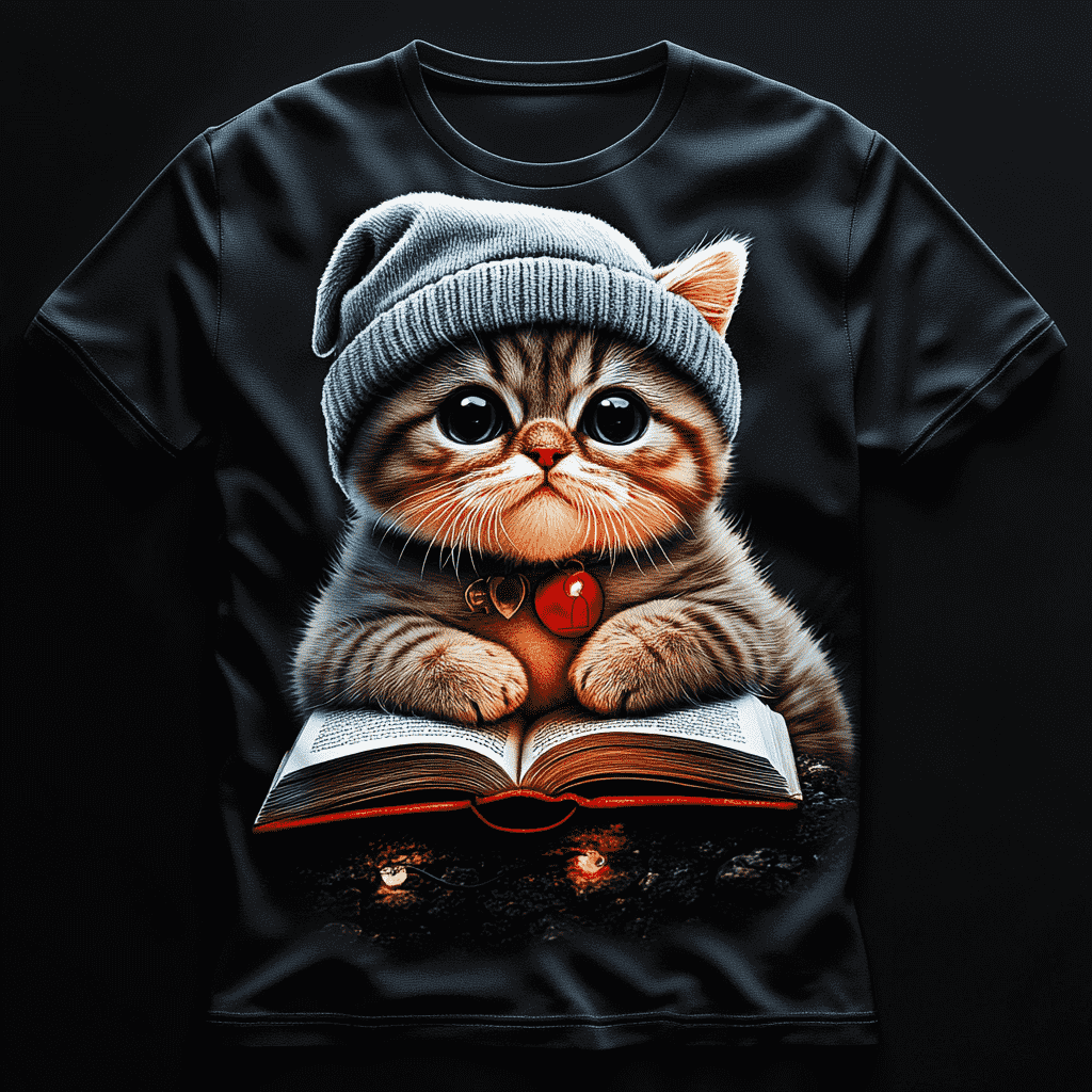 Cat Bookworm Tee