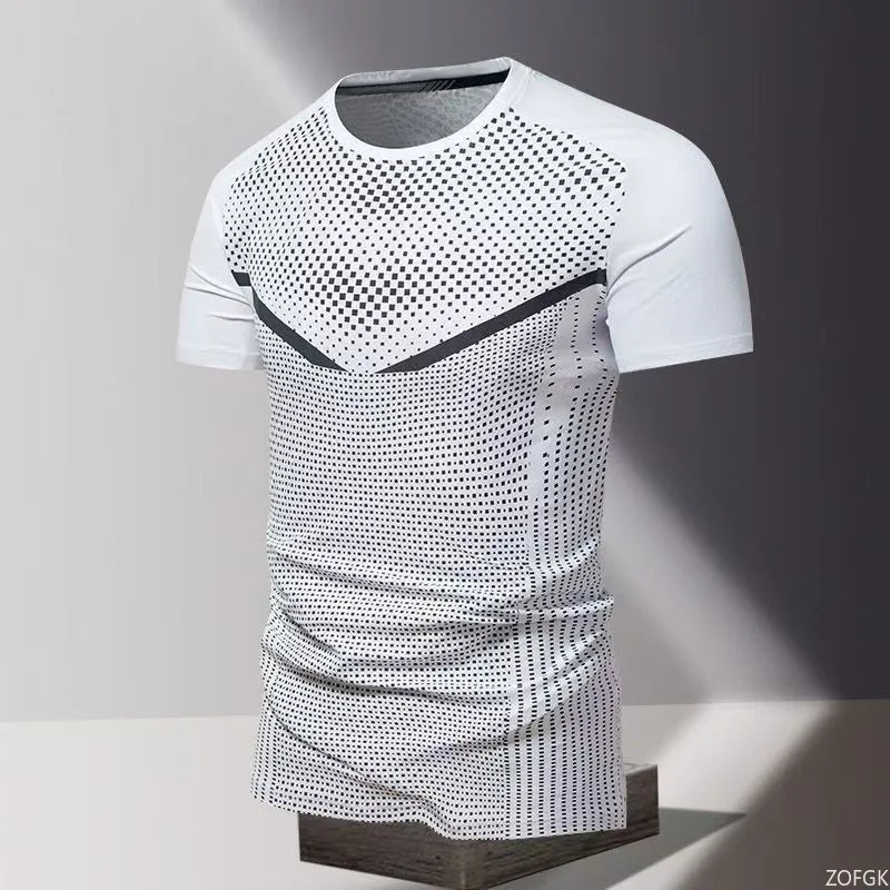 Summer Quick Drying Clothes 3D Printed Men's T-shirt, Oversized Loose Round Neck Short Sleeved Shirt
