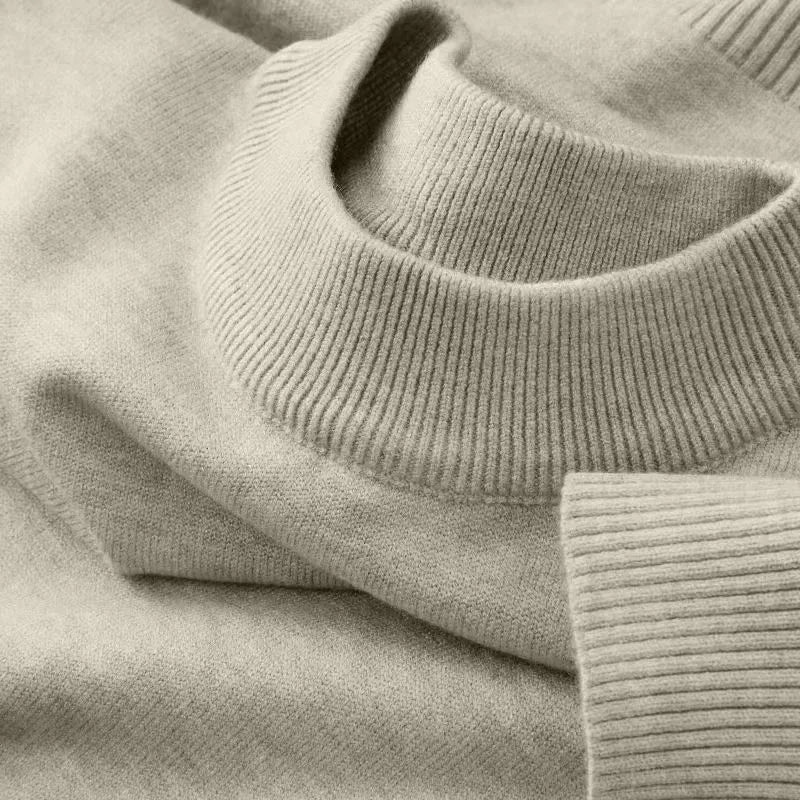 Autumn Mens Casual Mock Turtleneck Sweaters Long Sleeve Thermal Knitted Pullover Sweater Basic Knit Coat Tops Woolen Outerwear