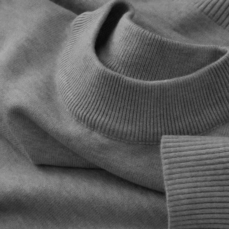 Autumn Mens Casual Mock Turtleneck Sweaters Long Sleeve Thermal Knitted Pullover Sweater Basic Knit Coat Tops Woolen Outerwear